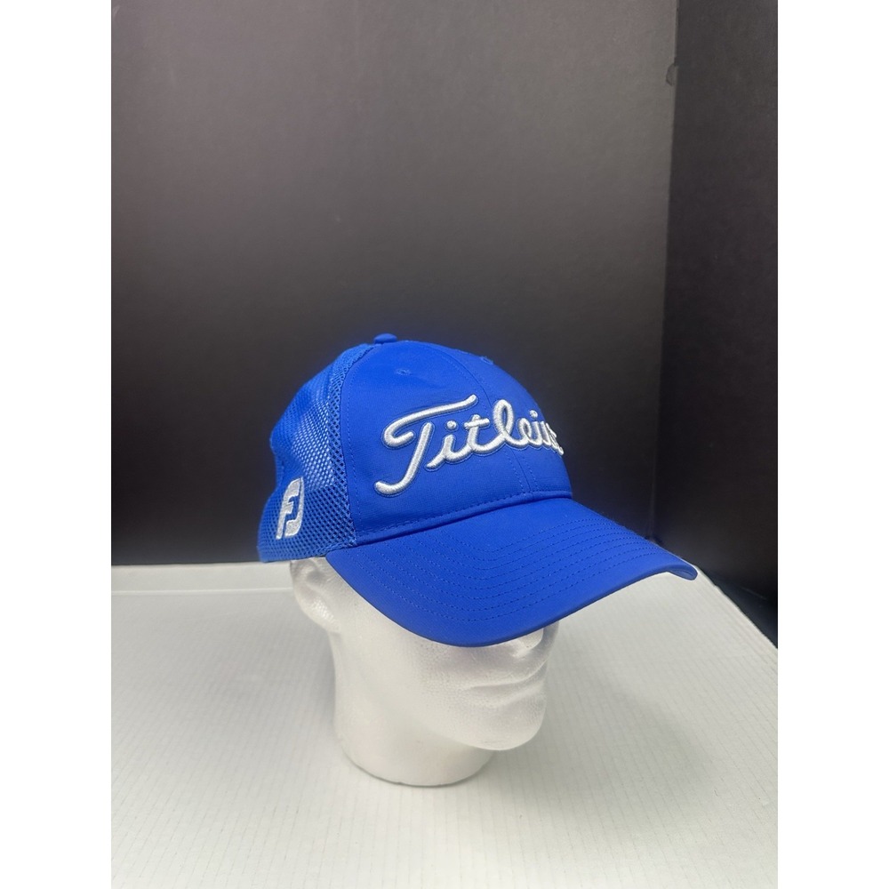Titleist Golf Hat Royal Blue Mesh Back Snapback Cap FJ Logo Titleist Patch